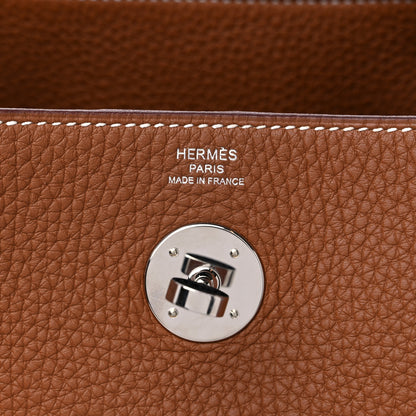 Hermes Taurillon Clemence Lindy 26 Gold 6 of 12