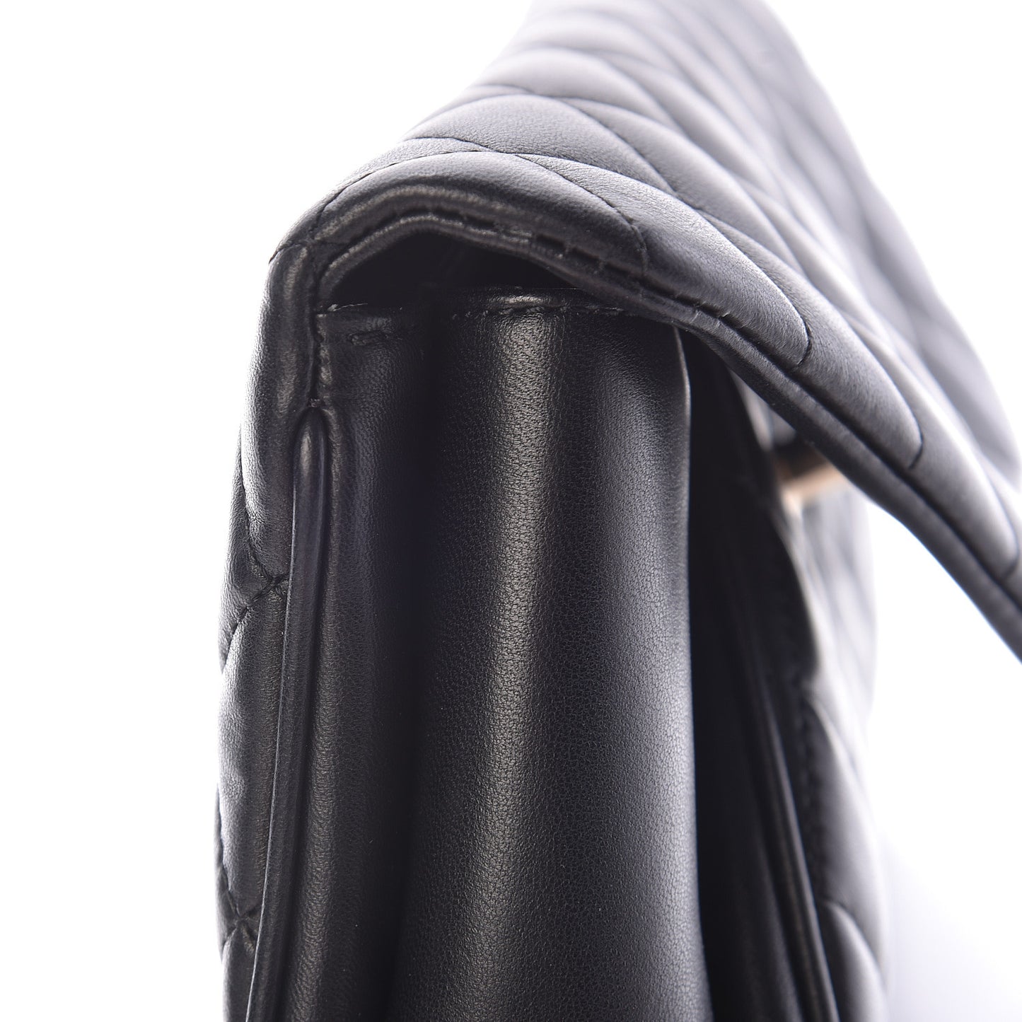 Lambskin Quilted Fold Up Again Clutch Black