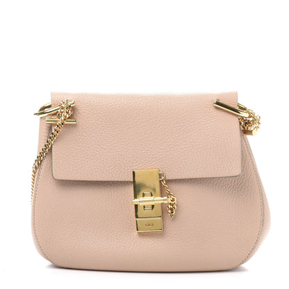Chloe Grained Lambskin Drew Shoulder Bag Cement Pink 1 of 9