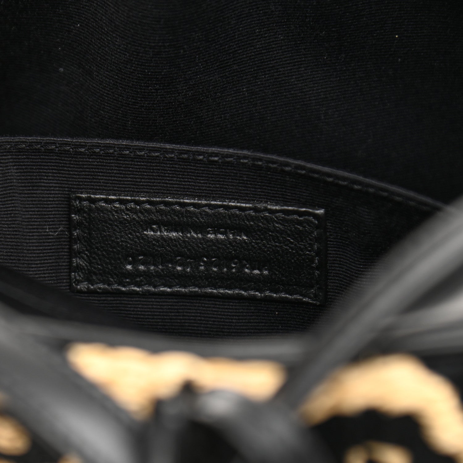Saint Laurent Raffia Calfskin Leopard Print Monogram Lou Camera Bag Natural Beige Black 7 of 10