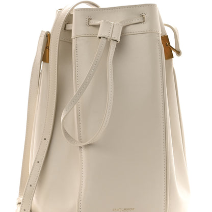 Saint Laurent Smooth Calfskin Medium Talitha Bucket Bag Vintage White 7 of 11