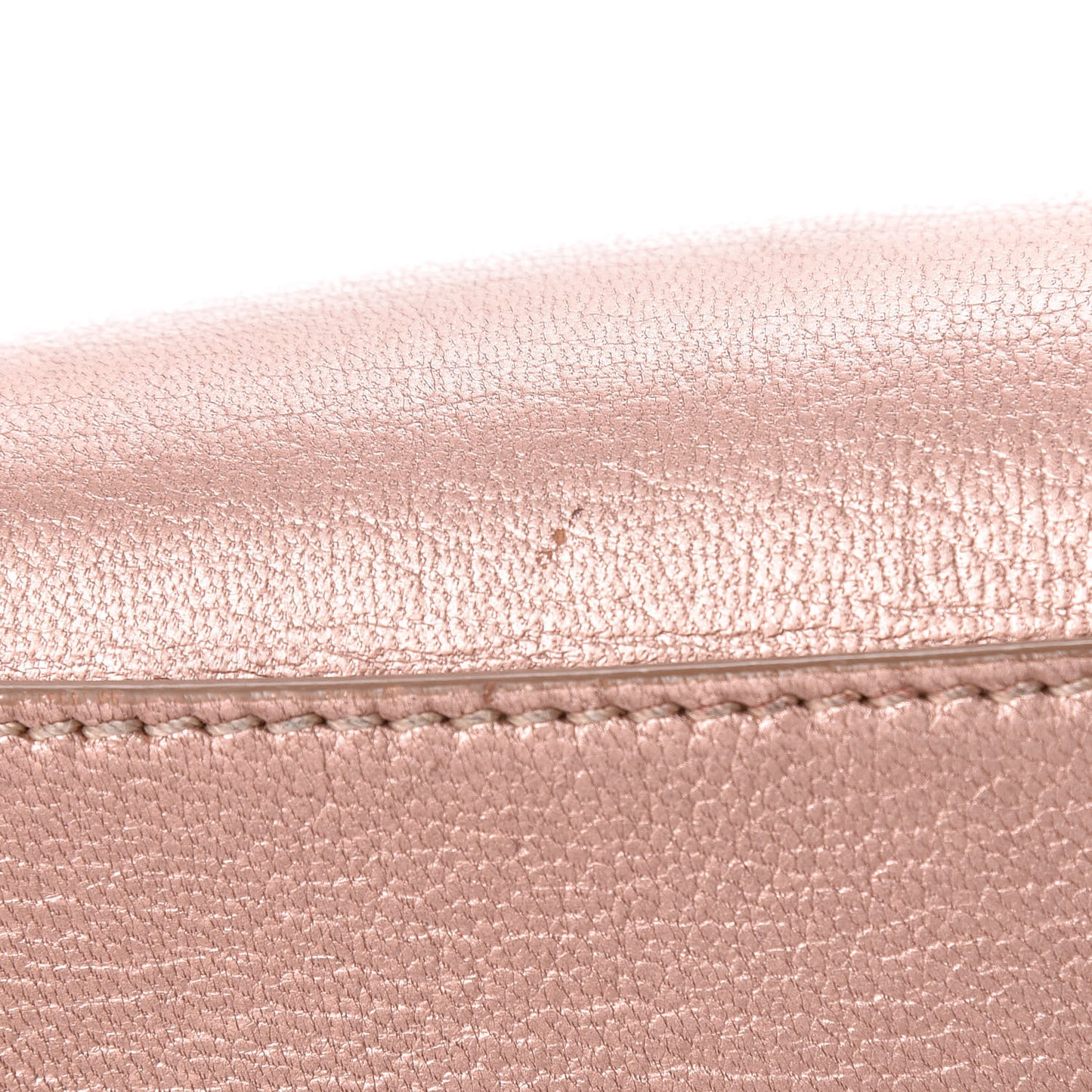 Metallic Sugar Goatskin Small Antigona Beauty Wristlet Light Pink
