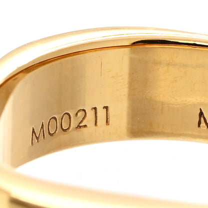 Louis Vuitton Brass Monogram Engraved Nanogram Ring M Gold 5 of 7