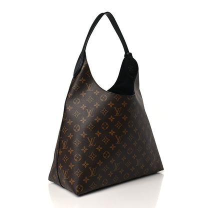 Louis Vuitton Monogram Flower Hobo Black 3 of 9