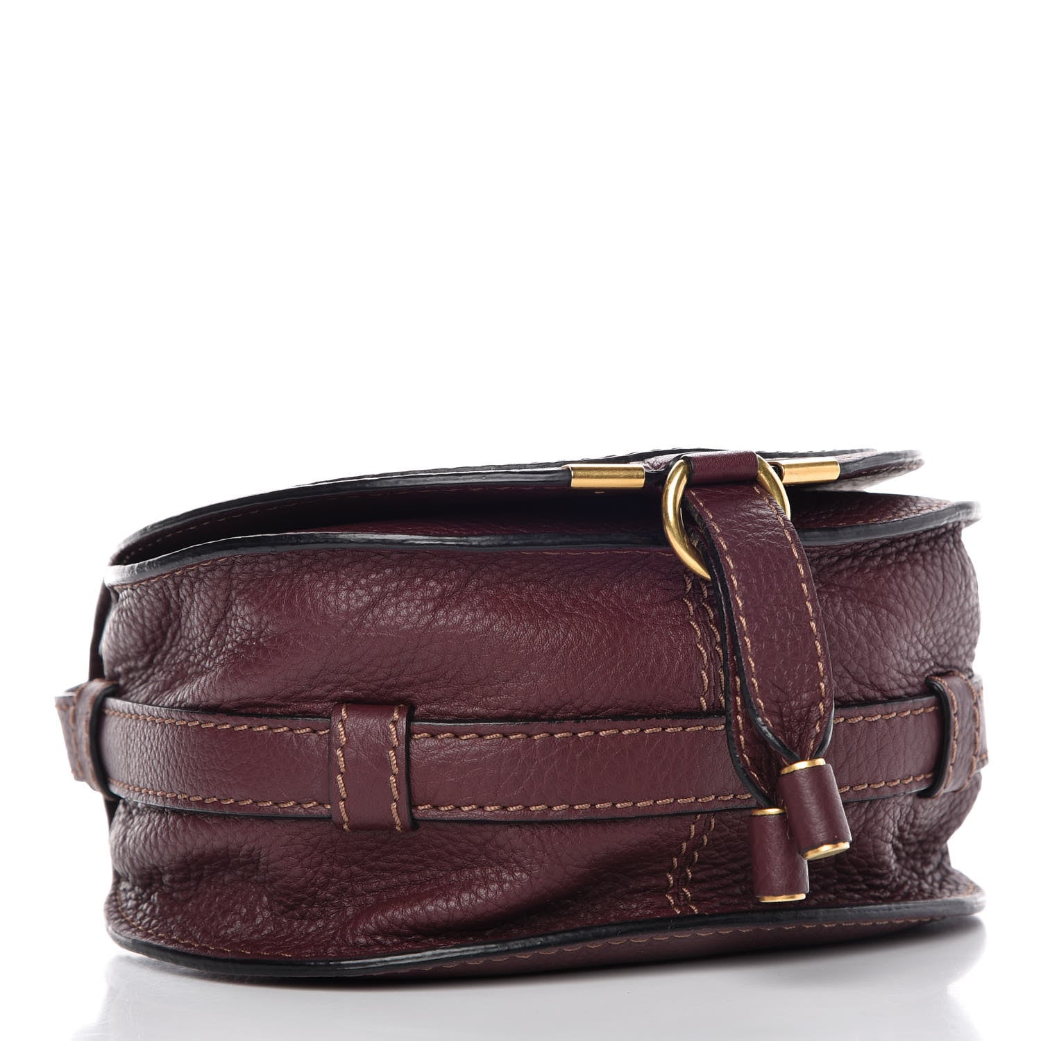 Chloe Calfskin Mini Marcie Round Crossbody Bag Dark Velvet 4 of 7