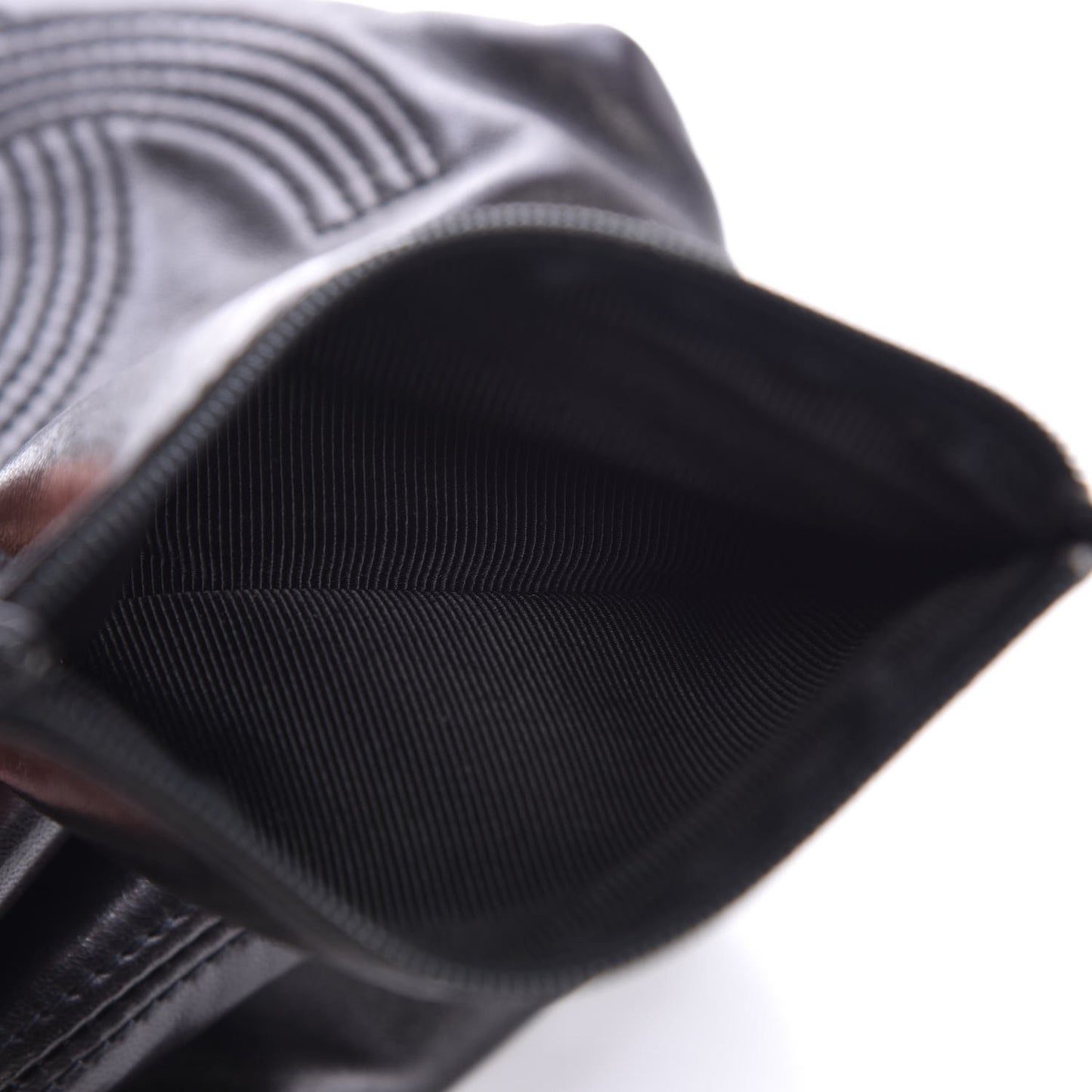 Lambskin CC Drawstring Backpack Black