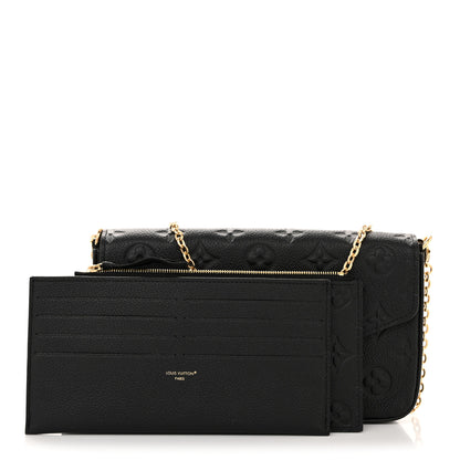 Louis Vuitton Empreinte Pochette Felicie Chain Wallet Black 3 of 11