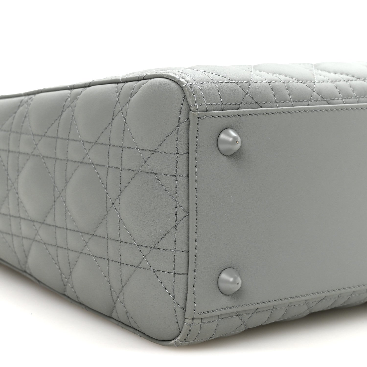 Christian Dior Ultra Matte Calfskin Cannage Large Lady Dior Grey Stone Grey Stone 9 of 10
