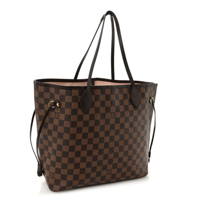 Louis Vuitton Damier Ebene Neo Neverfull MM Rose Ballerine 4 of 15