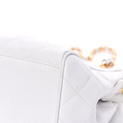 Chanel Caviar Quilted Shoulder Bag White 13 of 14