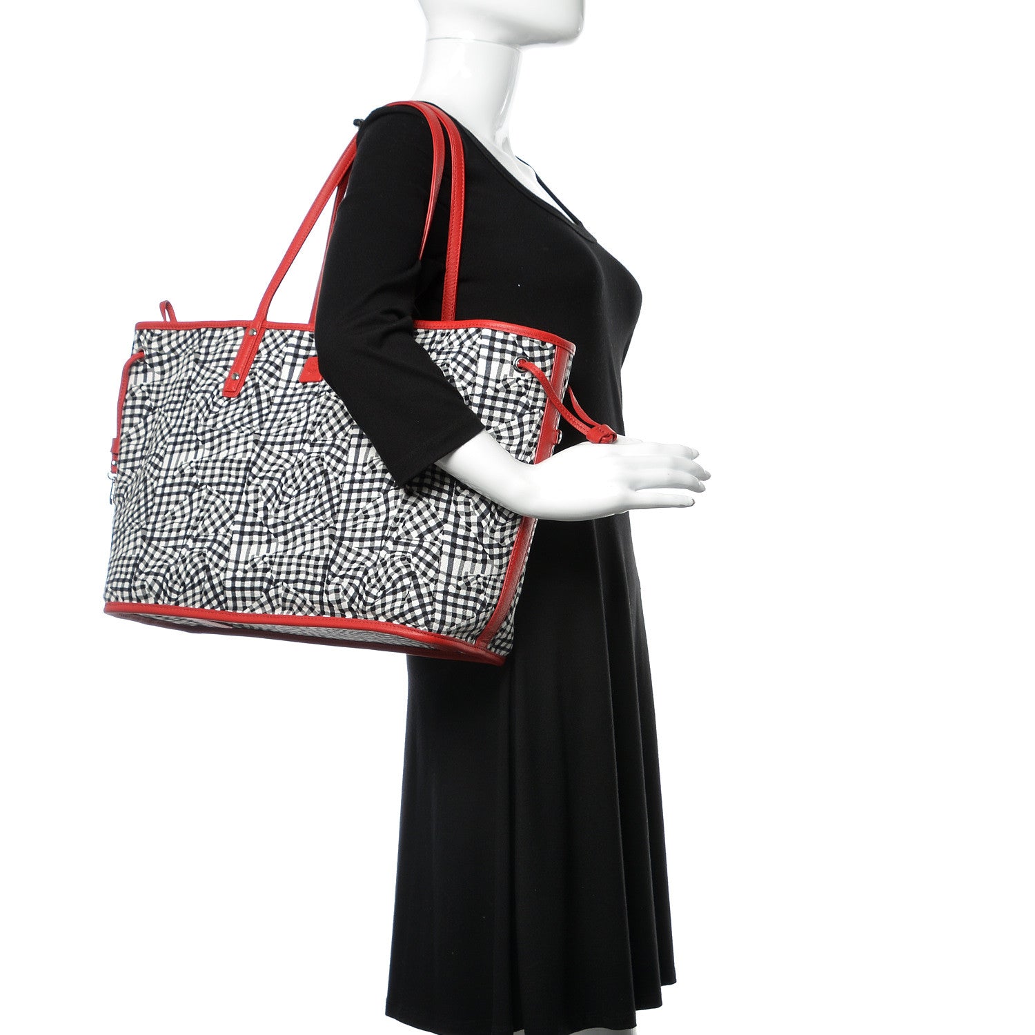 MCM Visetos Medium Reversible Shopper Tote Ruby Red 2 of 17