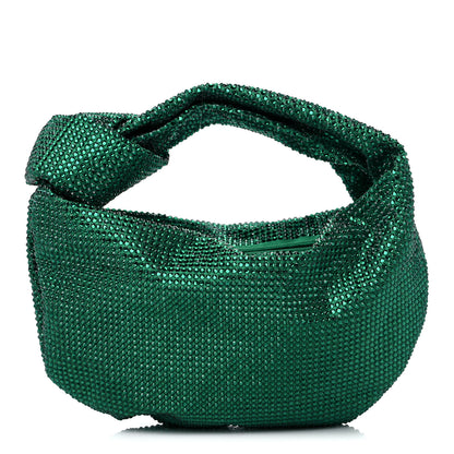 Bottega Veneta Crystal Embellished Satin Mini Hotfix Jodie Emerald 1 of 8