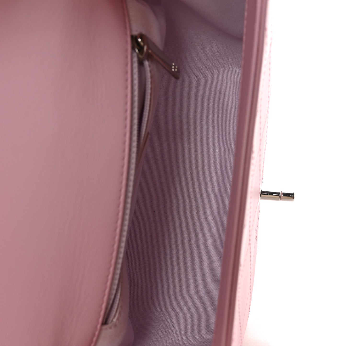 Calfskin Stitched Small Ring My Bag Flap Crossbody Pink