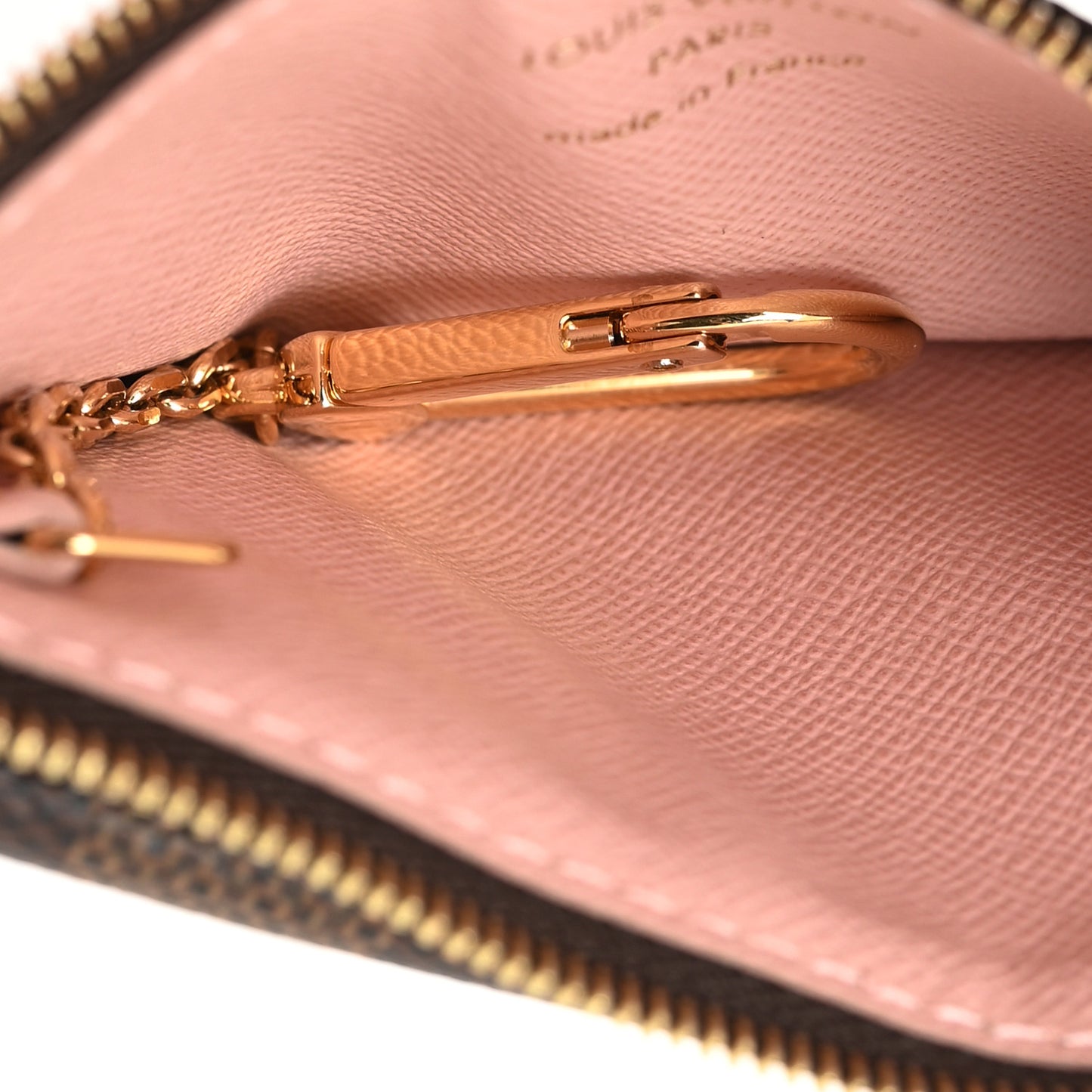 Damier Ebene Recto Verso Card Holder Rose Ballerine