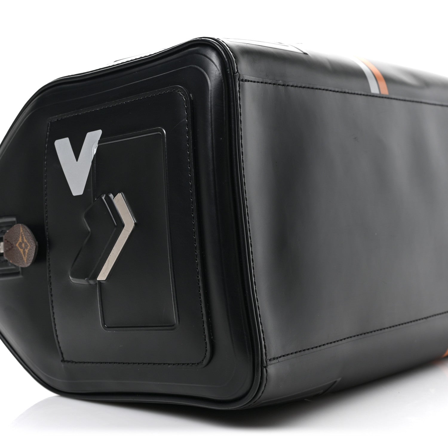 Louis Vuitton Calfskin Spaceship Embossed Speedy 40 Black 7 of 8