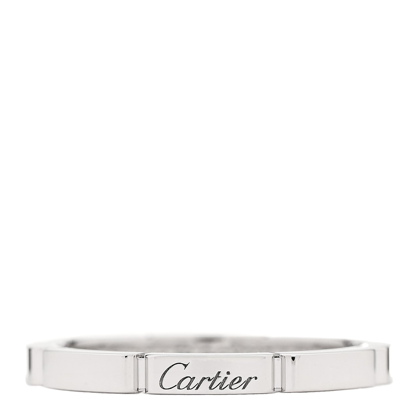 18K White Gold 2.5mm Maillon Panthere Wedding Band Ring 59 8.75