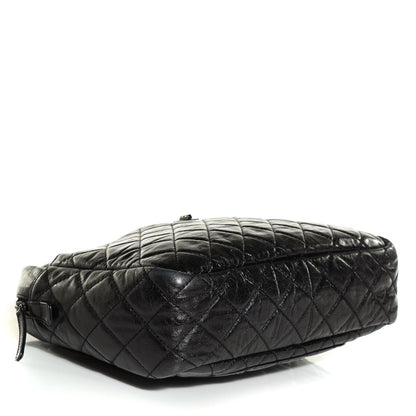 Chanel Metallic Aged Calfskin Quilted Large Reissue Camera Case Black 4 of 8