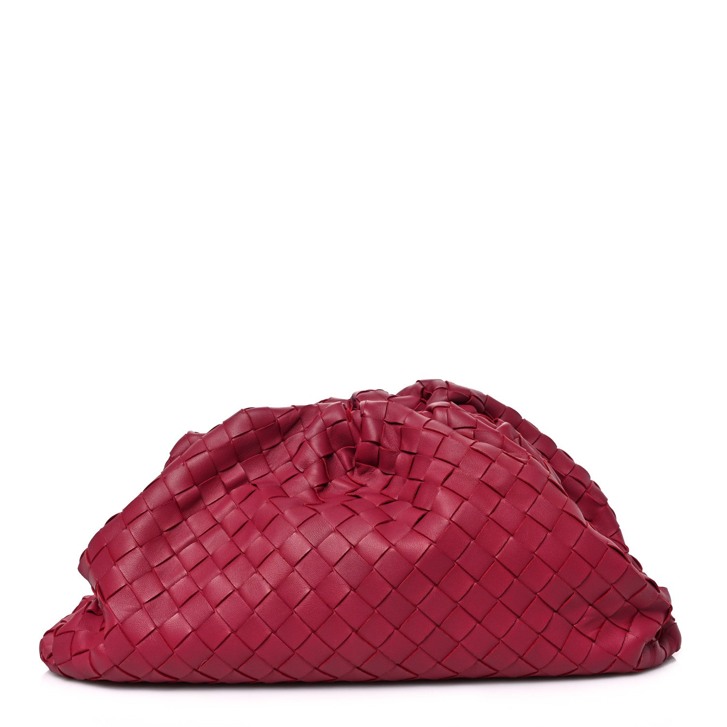 Bottega Veneta Nappa Maxi Intrecciato The Pouch Oversized Clutch Amaranto 1 of 10