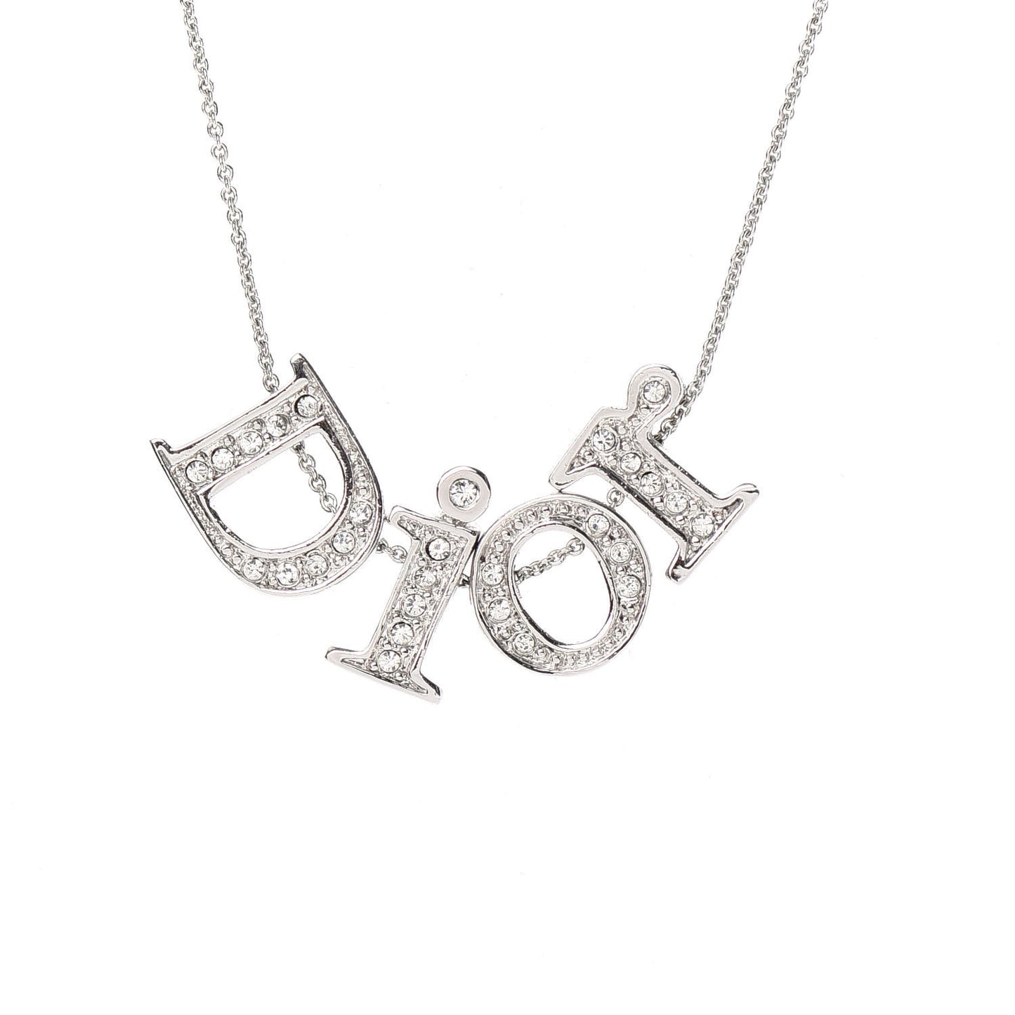 Metal Logo Necklace Silver