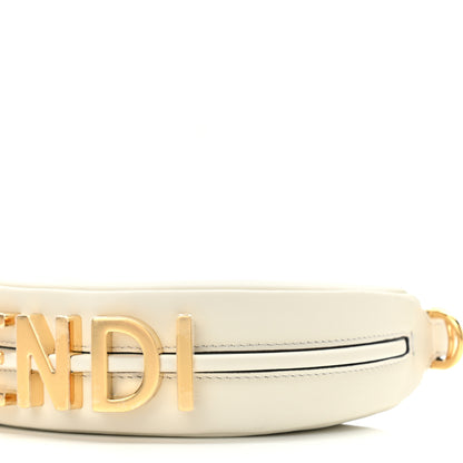 Fendi Vitello Grace Matte Nano Fendigraphy Hobo Charm White Ice 9 of 9
