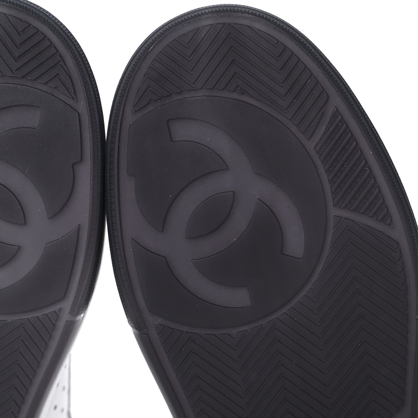 Grained Calfskin Fabric Womens Logo Sneakers 38 White Black