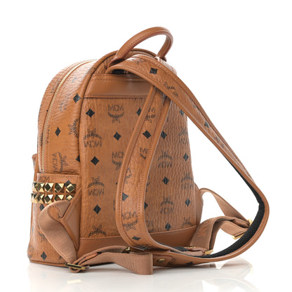 MCM Visetos Side Stud Mini Stark Backpack Cognac 3 of 12