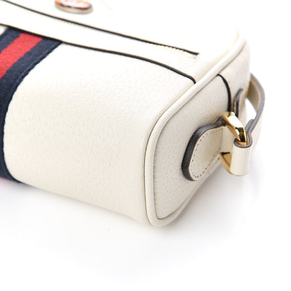 Gucci Textured Dollar Calfskin Web Mini Ophidia Shoulder Bag Mystic White 8 of 8