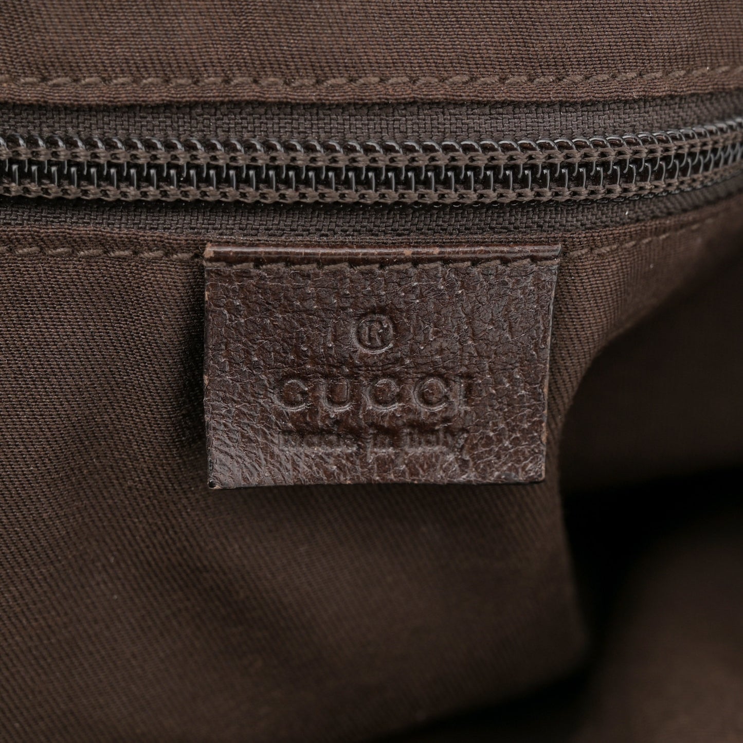 Monogram Web Medium Half Moon Hobo Dark Brown