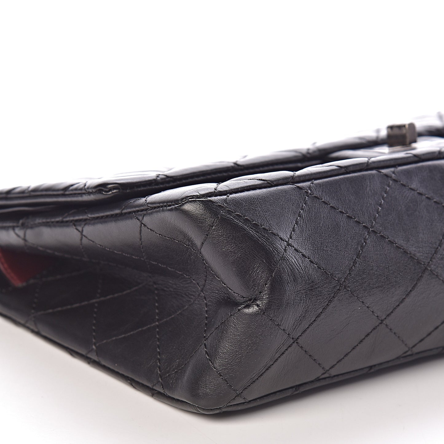 Aged Calfskin Quilted 2.55 Reissue 226 Flap Black