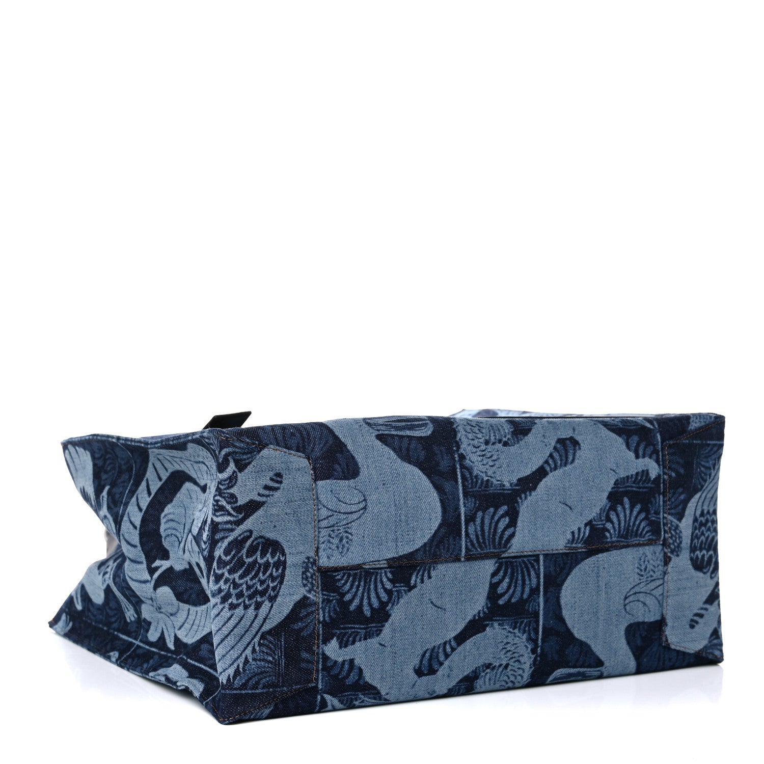 Loewe Denim Calfskin Buckle Tiles Tote Indigo 4 of 11