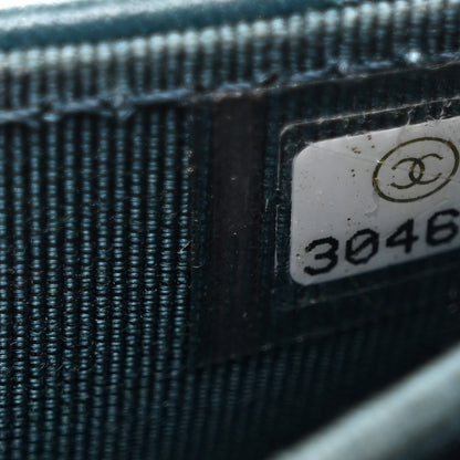 Chanel Lambskin Quilted Flap Card Holder Wallet Dark Turquoise 8 of 11