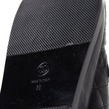 Chanel Grained Calfskin Velcro Dad Sandals 38 Black 14 of 17