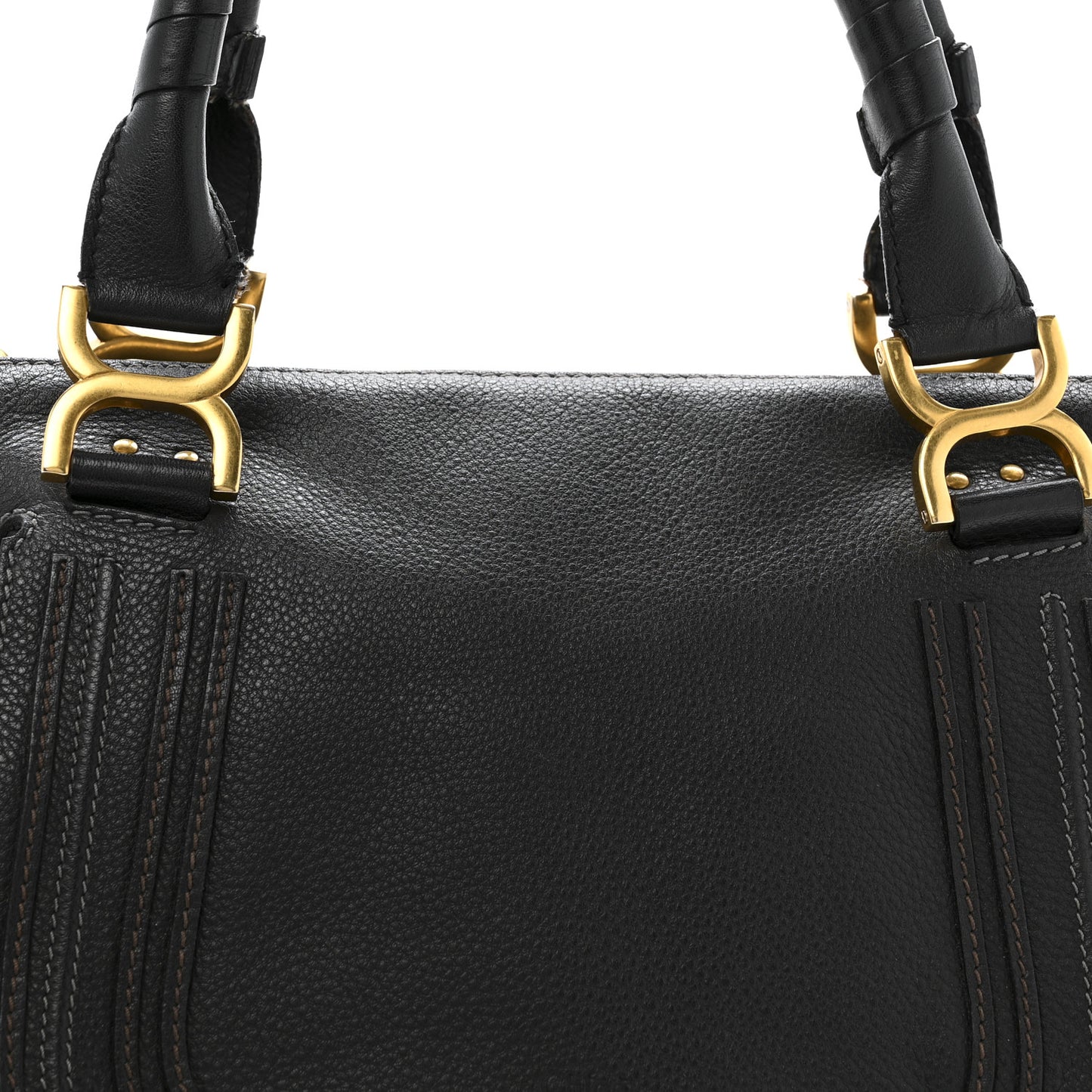 Calfskin Medium Marcie Satchel Black