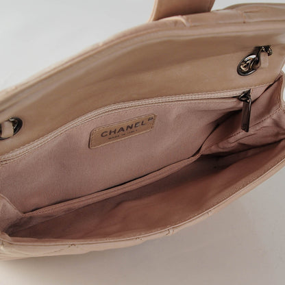 Chanel Lambskin Quilted Pile Ou Face Flap Beige Clair 5 of 7