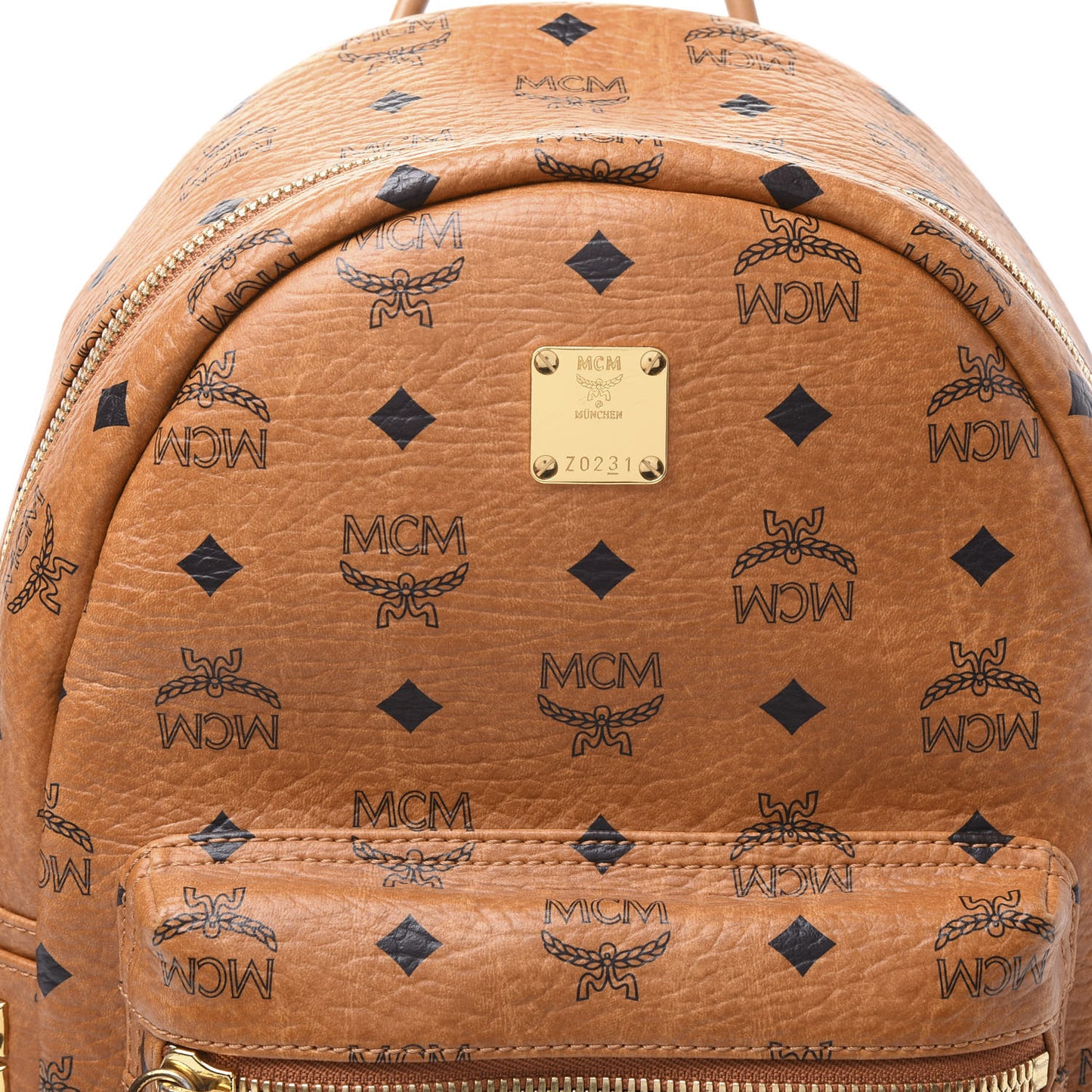 Visetos Small Side Stud Stark Backpack Cognac
