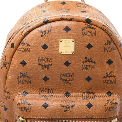 MCM Visetos Small Side Stud Stark Backpack Cognac 9 of 9