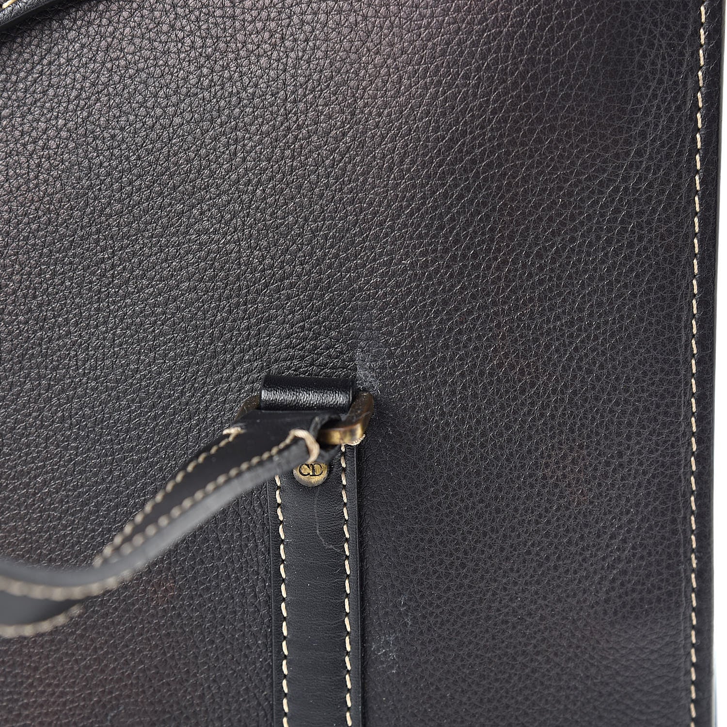 Christian Dior Calfskin Saddle Vertical Shopper Black 16 of 23