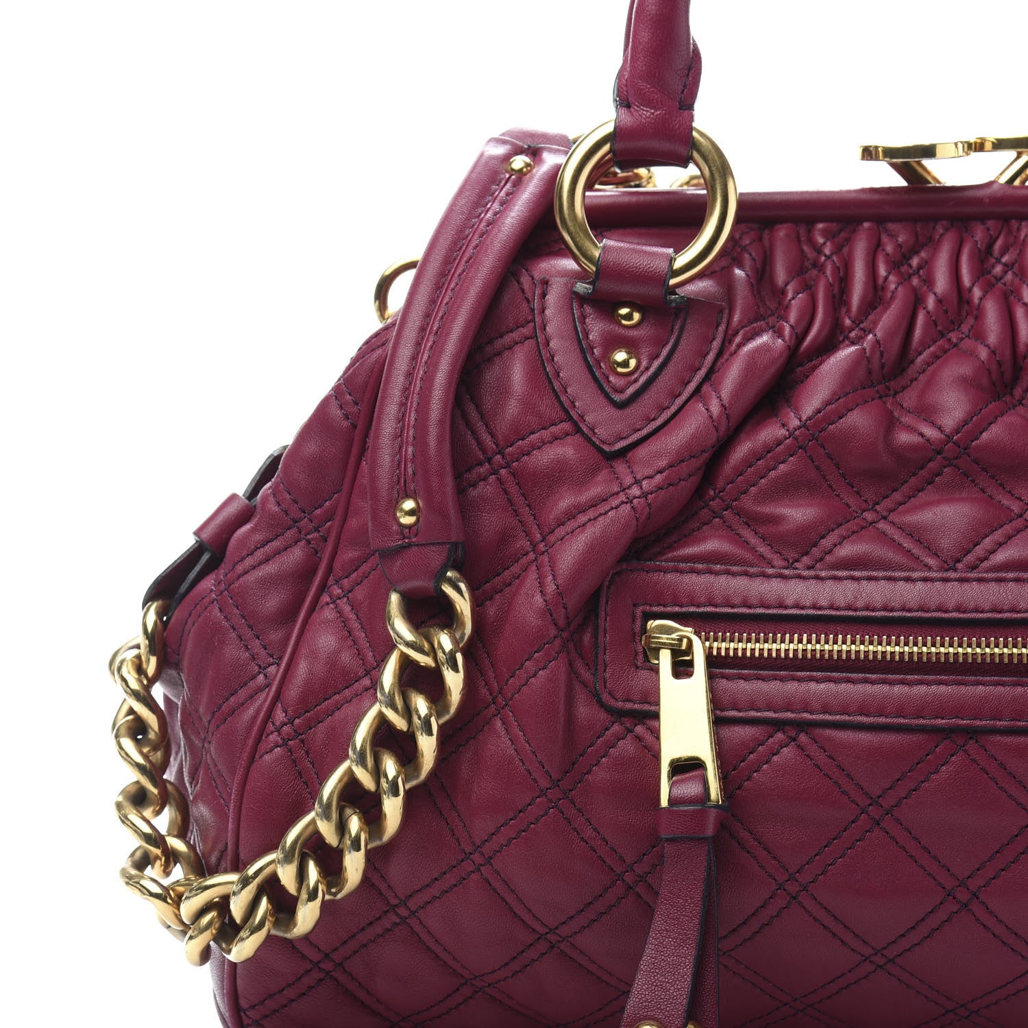 Marc Jacobs Lambskin Quilted Stam Violet 19 of 20