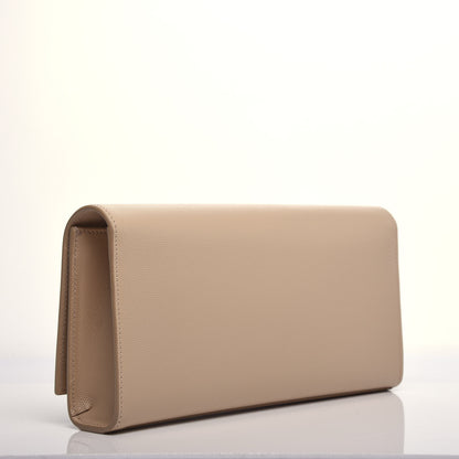 Saint Laurent Grain De Poudre Classic Monogram Cassandre Clutch Nude 2 of 10