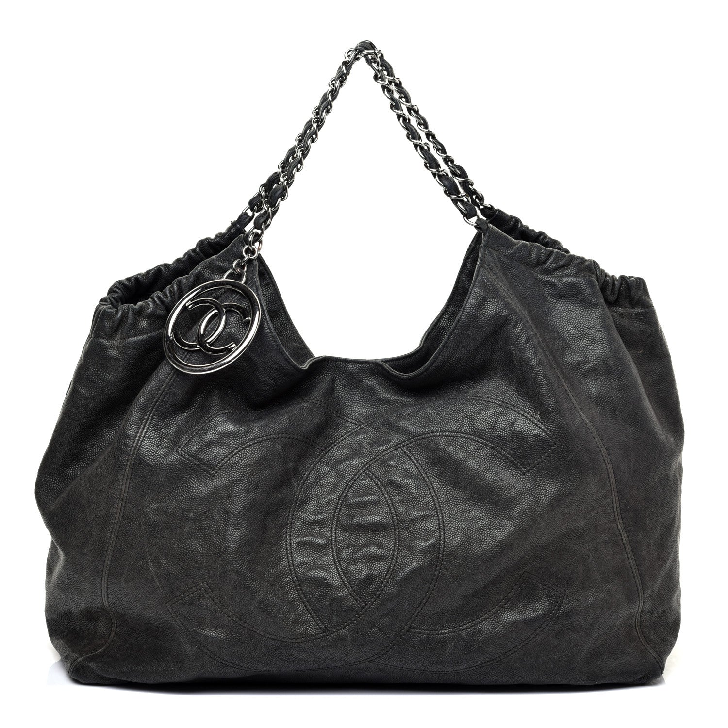 Chanel Distressed Caviar XL Coco Cabas Black 1 of 9