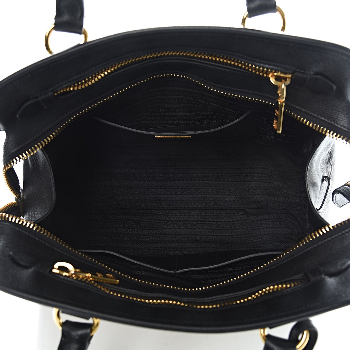 Saffiano Bi-Color Tote Talco Black