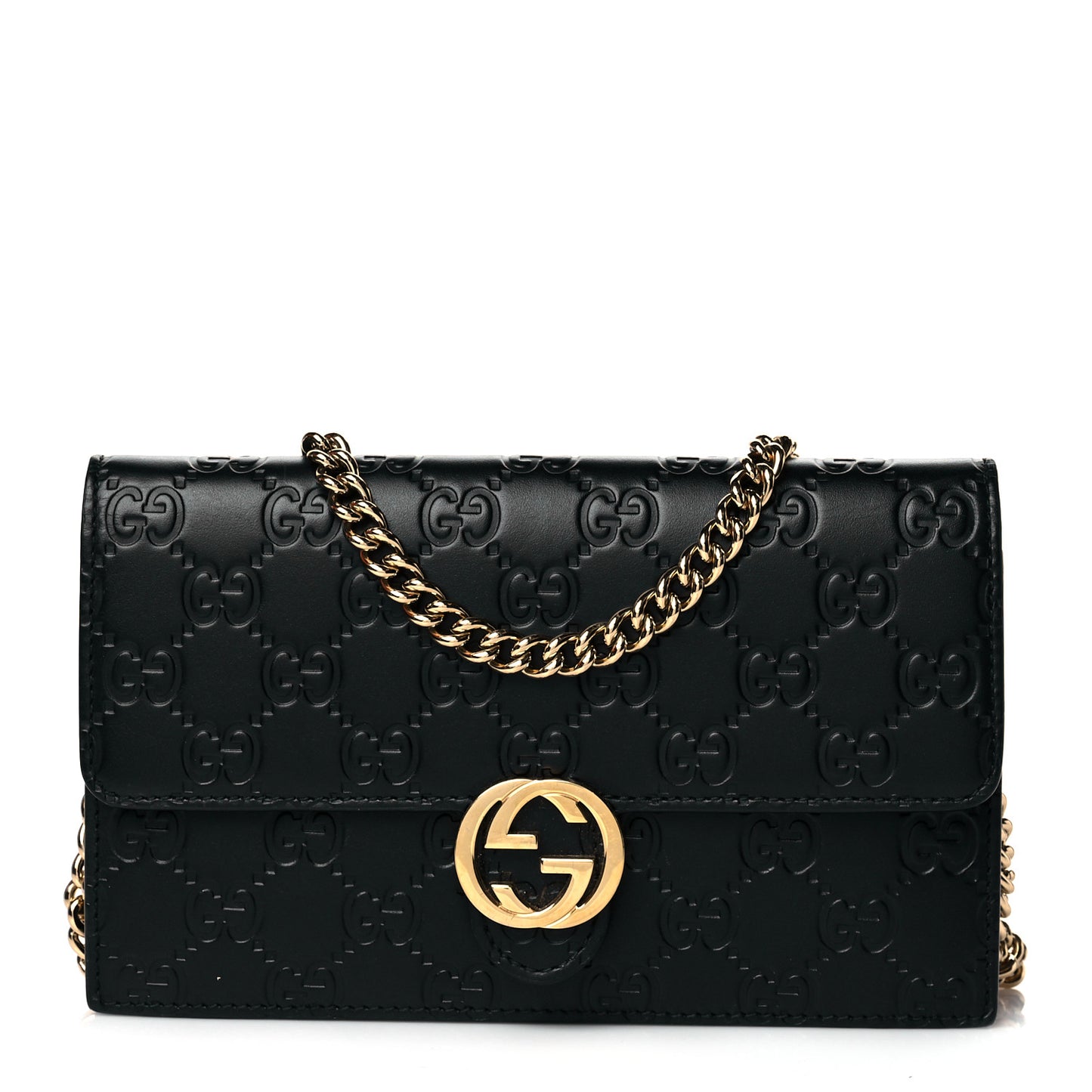 Guccissima Icon Chain Wallet Black