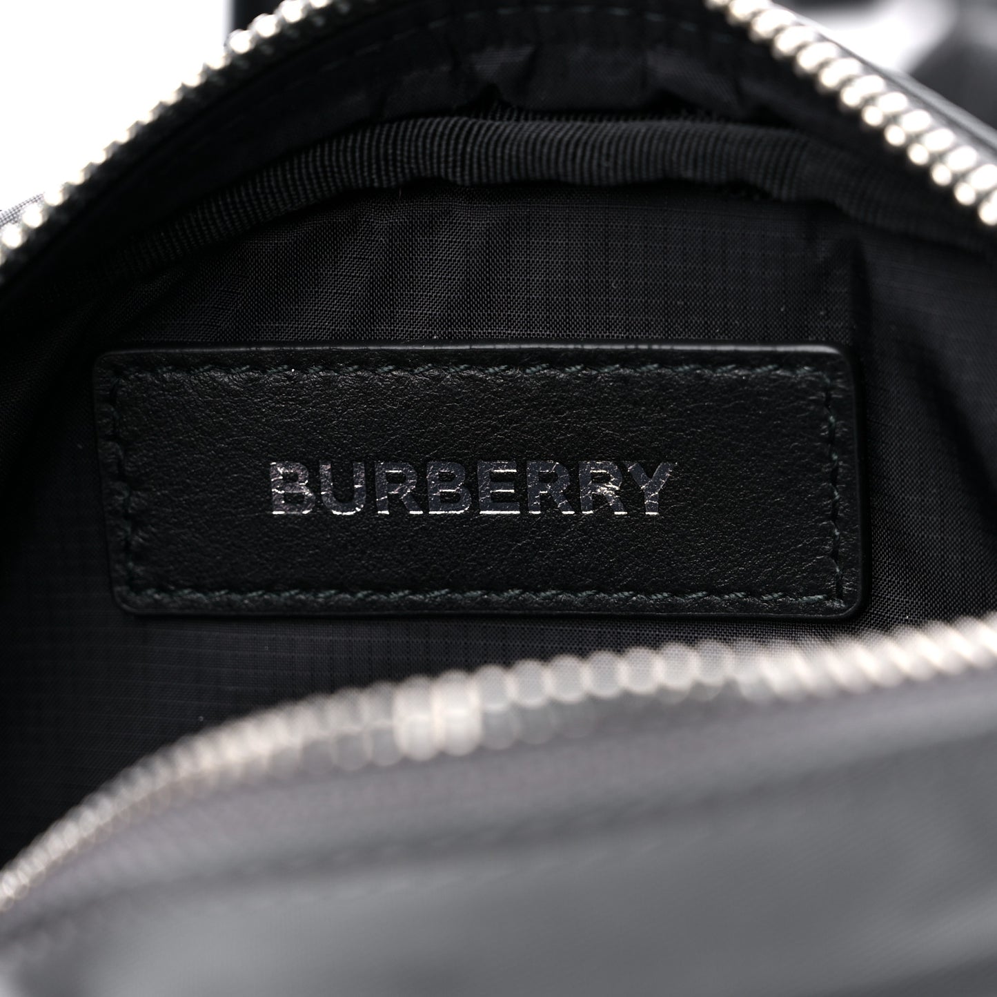 Econyl Logo Print Small Cannon Bum Bag Charcoal Grey