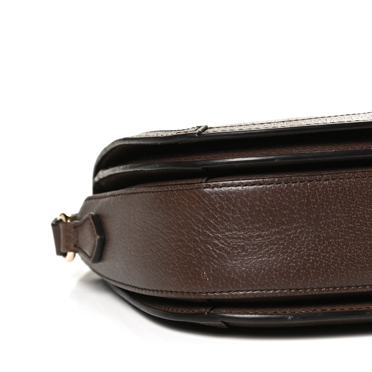 GG Supreme Monogram Web Small Ophidia Flap Messenger Bag Brown