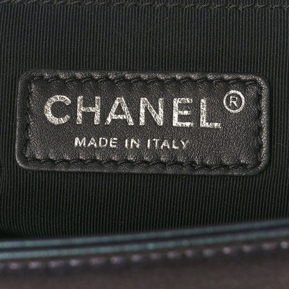 Chanel Iridescent Goatskin Quilted Medium Boy Flap Purple 6 of 9