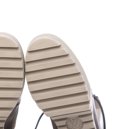 Louis Vuitton Suede Calfskin Monogram Laureate Platform Desert Boots 37 Beige 13 of 20