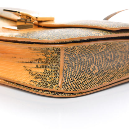 Celine Lizard Medium Classic Box Flap Bag Amber 10 of 11