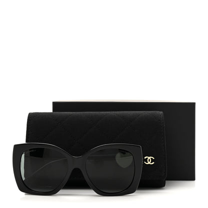 Chanel Acetate Square CC Heart Sunglasses 5519 Black 8 of 8