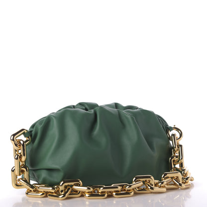 Bottega Veneta Calfskin The Pouch Chain Racing Green 3 of 9