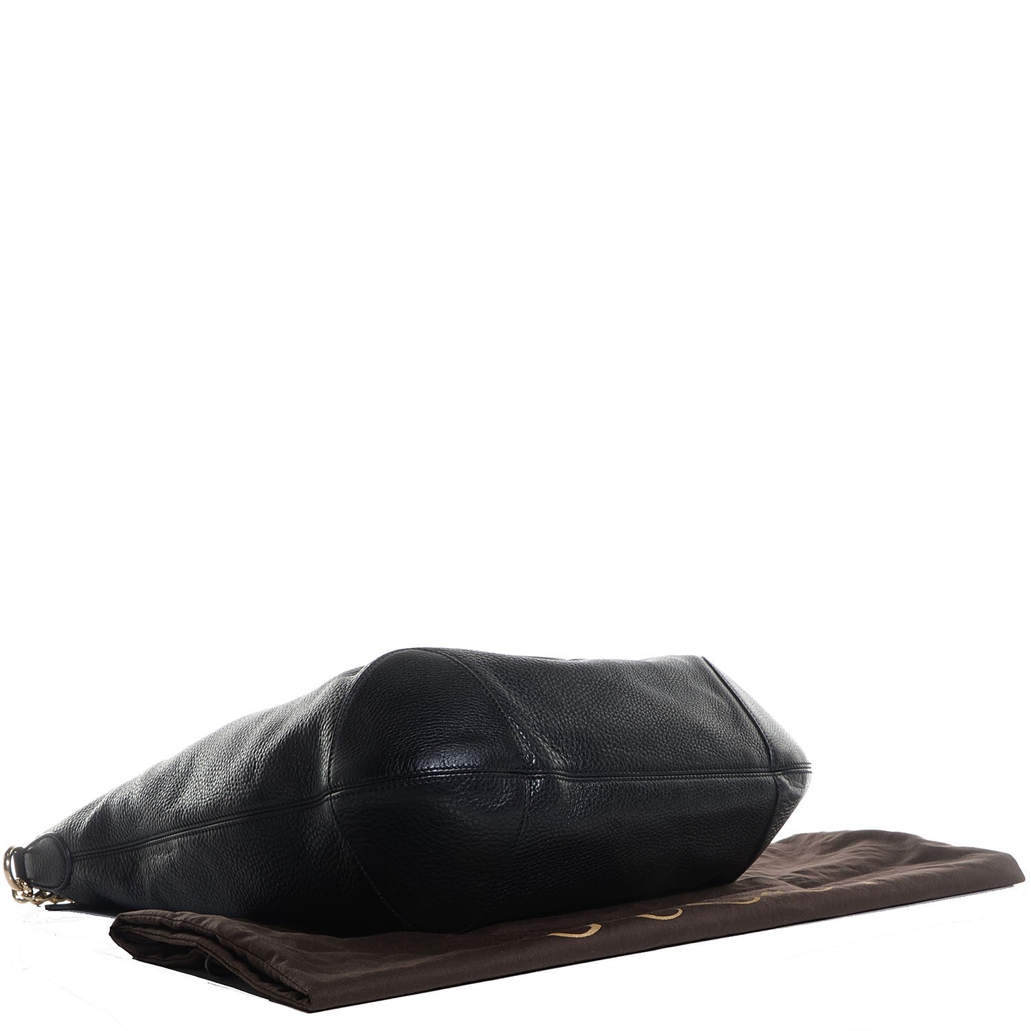 Gucci Pebbled Calfskin Medium Soho Chain Hobo Black 4 of 9